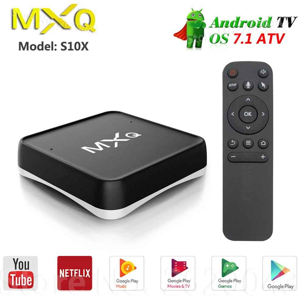MXQ cube S10X Android ТВ коробка S905X 64-бит 2 Гб DDR3 16GB 2,4G/5G WI-FI LAN 10/100 м Bluetooth Android 7,1 в ТВ голос Управление ТВ коробка