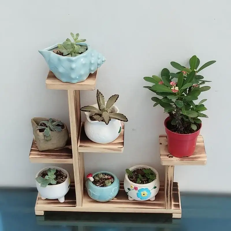 Huerto Urbano Madera Ladder Rak Bunga Plantenrekken Living Room Rack Dekoration Stojak Na Kwiaty Balcony Flower Plant Shelf