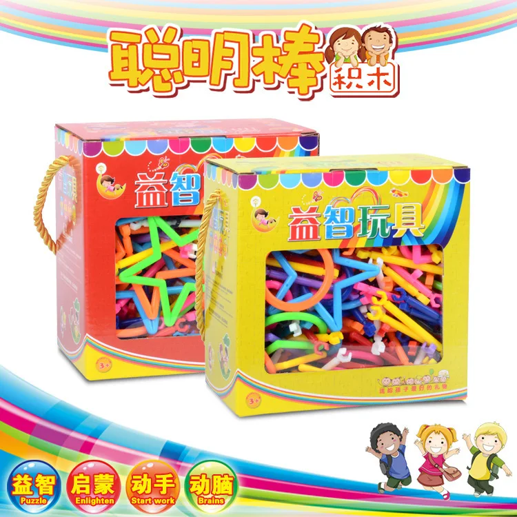 

Cong ming bang Building Blocks Plastic Fight Inserted Magic Wand Educational Stereo zhi hui bang Educational Toy Customizable