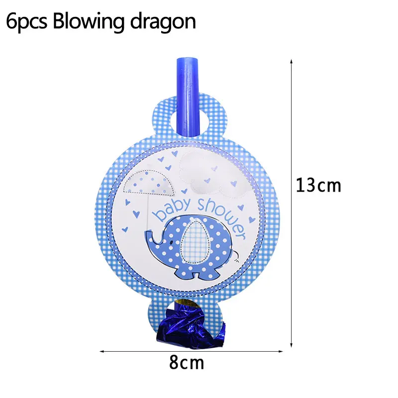 b07-6pcs blowout Вечерние одноразовые столовые приборы в виде слона для вечеринки, соломенные чашки, баннеры для мальчиков и девочек, Вечерние Декорации - Цвет: b07-6pcs blowout