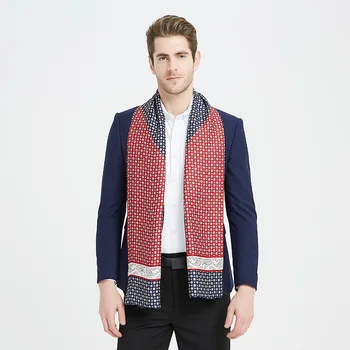 

Winful Men 2020 Luxury Silk Feeling Scarf Men's Autumn Winter Vintage Print Scarf Business Male Casual Scarves High Quality