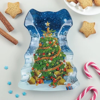 

Serving dish “Christmas tree with a bow. Zaykin gifts ", 21 × 16 × 1.8 cm