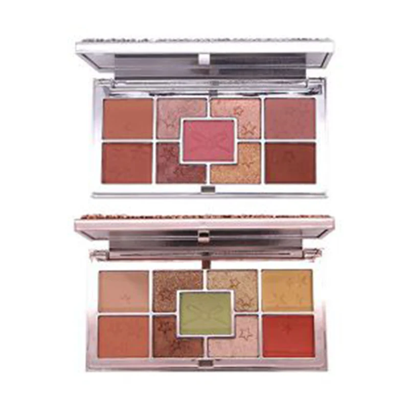 9 Color Eyeshadow Palette Glitter Matte Pearly Lustre Earth Color Eye Shadow H7JP