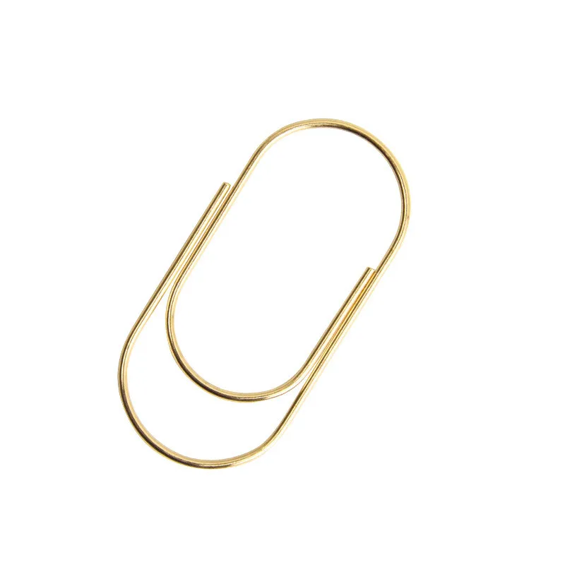 

10pcs 50x20mm Large Size Paper Clips Wide Metal Bookmark Clips Bookmarks Stationery Gift Book Line Marker free shipping