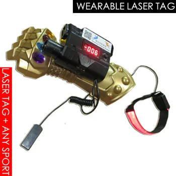 

600ft Wearable Laser Tag With Arm Band,Outdoor/Indoor,Professional Combat Gun,Yellow Arm Mask,Editable Game Configure,+Any Sport