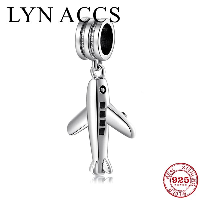 

Creative 925 Sterling Silver Safe flight Airliner shape bead Pendants Jewelry making fit Original Pandora Charms beads Bracelet