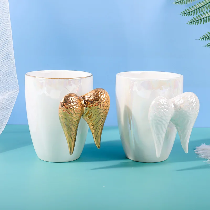 Крылья Ангела кофейные кружки керамические чашки и кружки Handpaint Mark креативная посуда для напитков