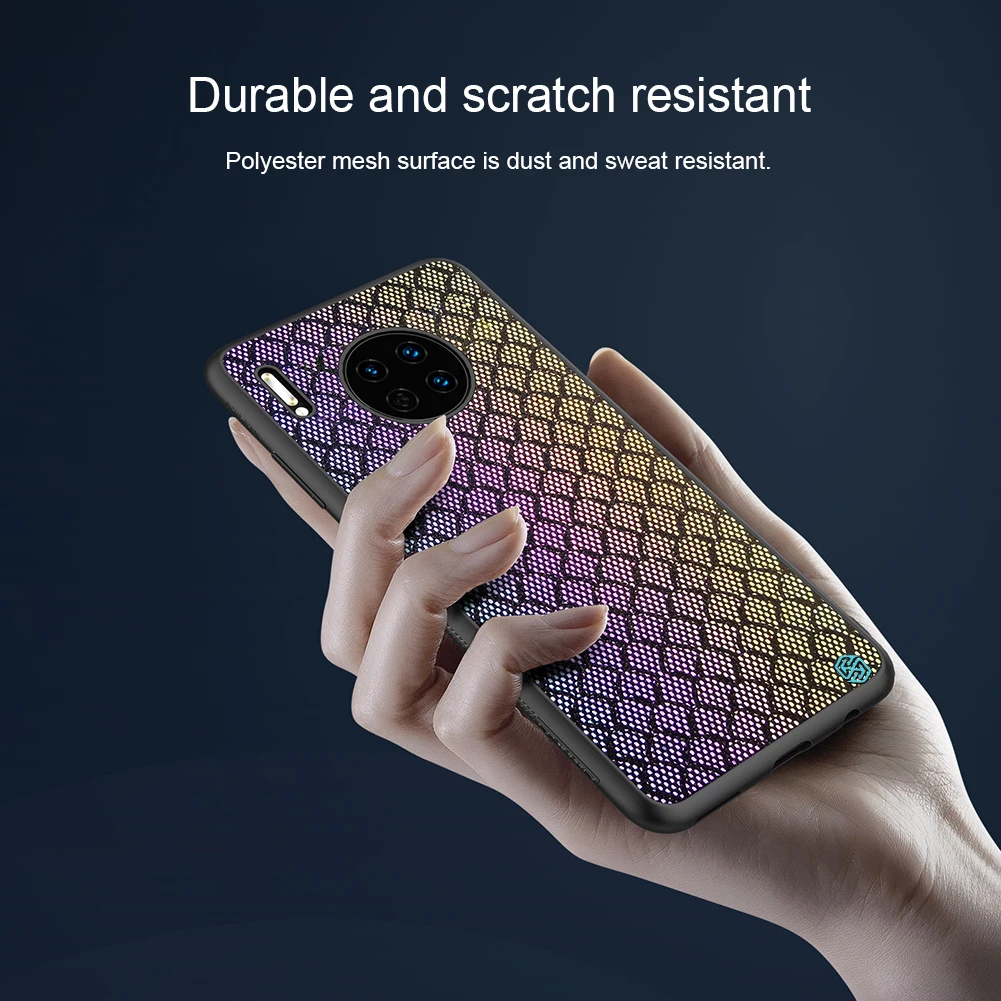 NILLKIN для huawei mate 30 Pro Чехол тканая полиэфирная сетка светоотражающий защитный чехол на заднюю панель для huawei mate 30