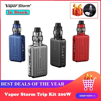 

Vapor Storm Trip Vape Kit 200W with 0.91inch Display VW TCR CCW 18650 Battery Electronic Cigarette Box Mod Tank vs DRAG 2 Mod