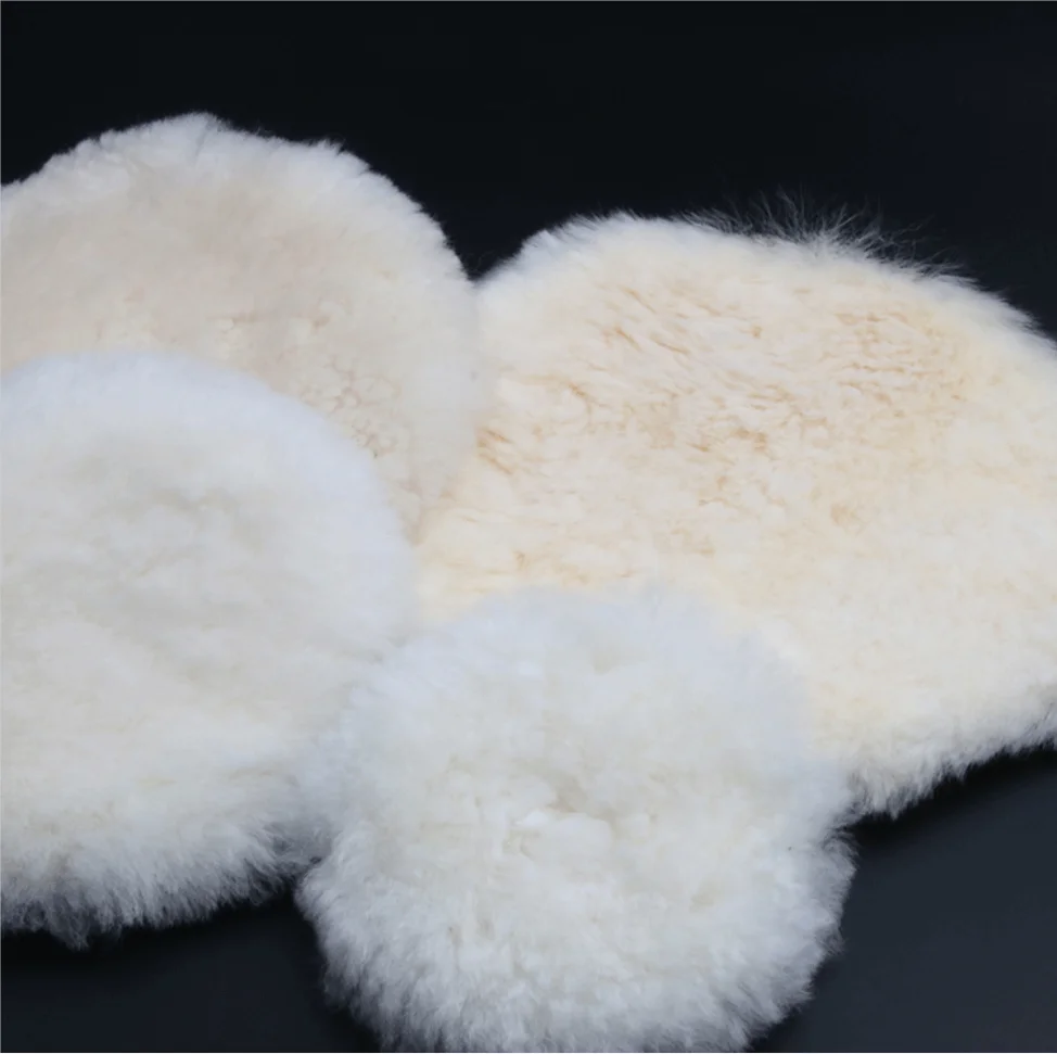 

Natural Wool Car Auto Polishing Pads, Used with Rotary and Random Orbit Sander/Polisher For Car Glass Stone Ceramic etc