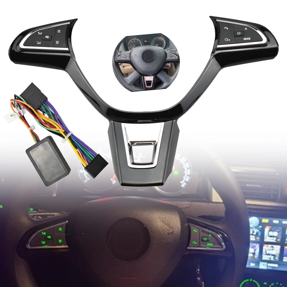 CarSteeringWheelRemoteWirelessControlButtonForSkodaSuperbYeti