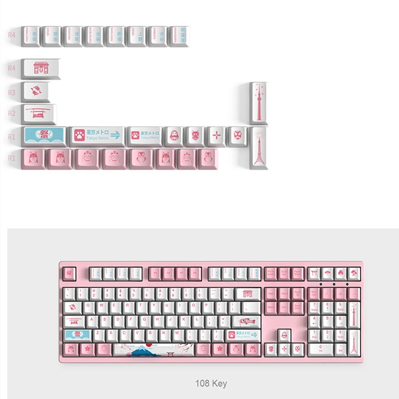 Дополнительная крышка ключа PBT OEM Profile 28/49 клавиш набор s колпачок для