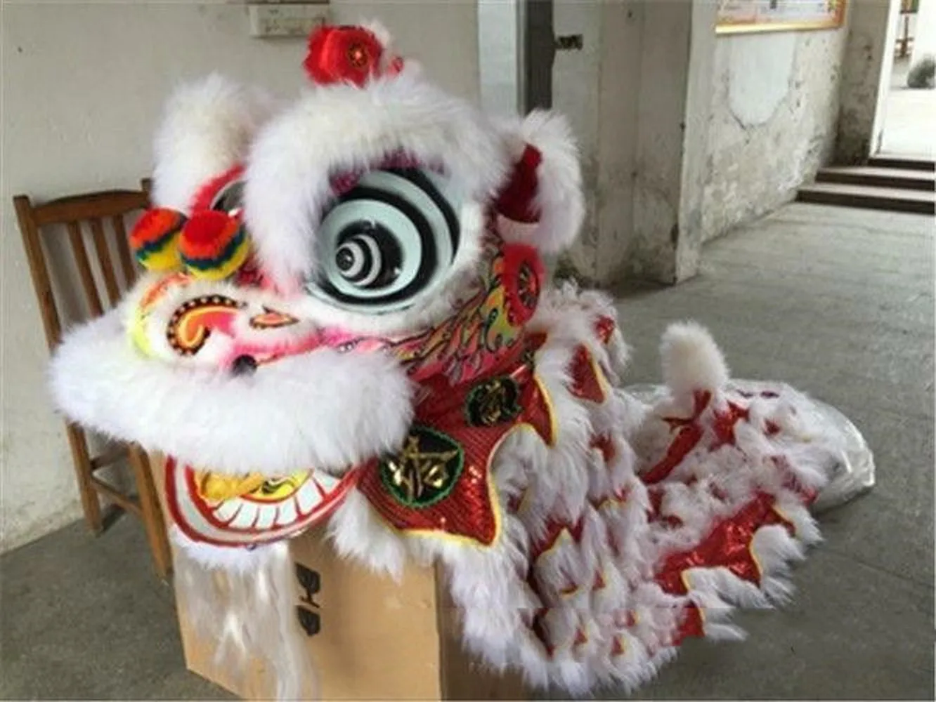 Костюм Льва талисмана, шерстяной костюм китайского народного искусства Hoksa Southern Lion 2, костюм для взрослых, рекламная акция, карнавал, Хэллоуин