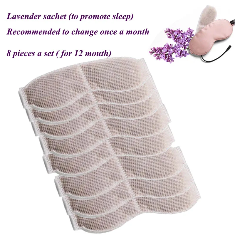 8 PIECES Lavender Маска для глаз с подогревом лаванды для сна, USB маска для глаз с подогревом, теплая Паровая сухая маска для глаз с электрическим нагревом температуры, горячая маска для глаз - Цвет: 8 PIECES Lavender