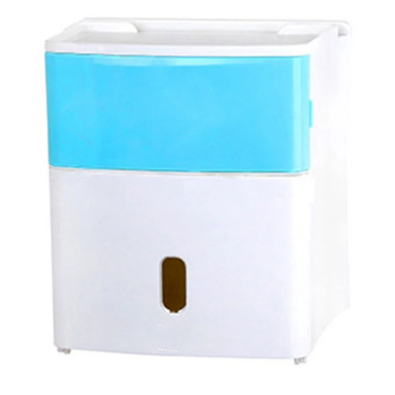

Double Layer Bathroom Storage Box Toilet Paper Sanitary Napkin Storage Holder Wall Mounted Organizer Shelves