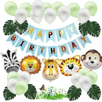 

DIY Forest Theme Safari Party Pink Blue White Green Garland Wedding Birthday Baby Shower Party Decoration Kit