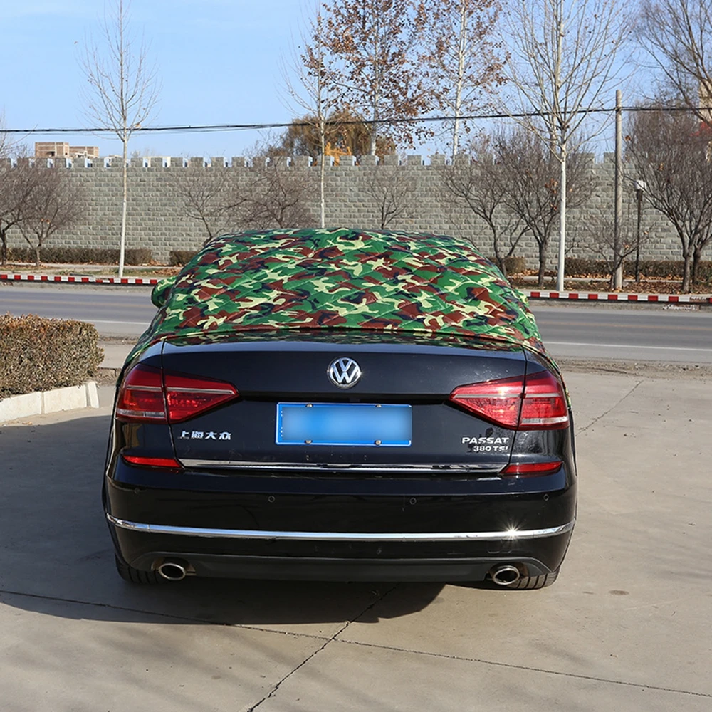 Универсальные зимние хлопковые утолщенные Чехлы для половины автомобиля