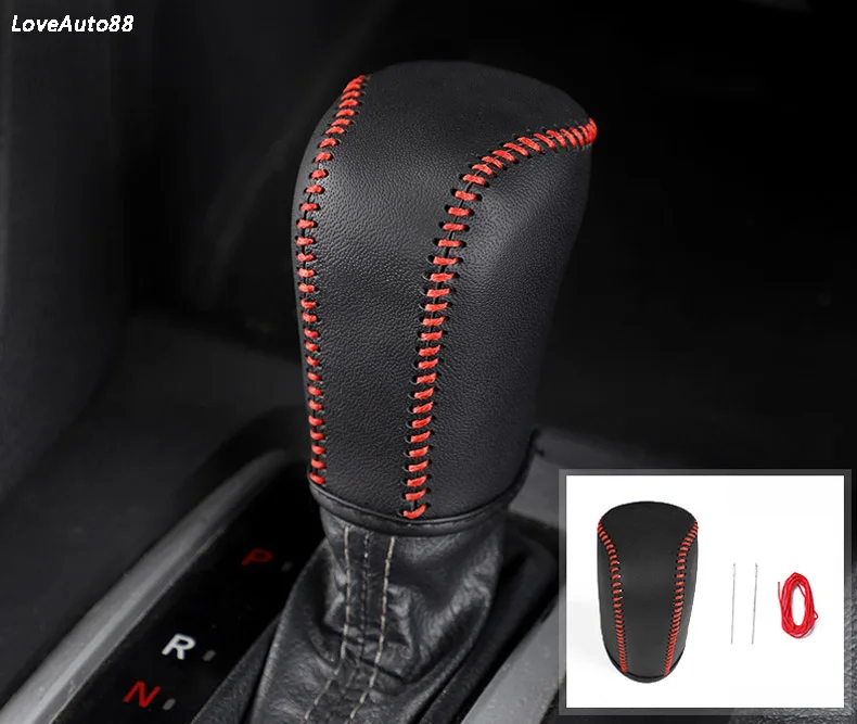 Автомобильный кожаная ручка крышки для Honda Civic 10th Шестерни Head рукоятка рычага переключения передач для рукоятки рычага КПП чехол