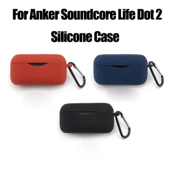 

Clamshell Opening Anti-shock Flexible Silicone Protective Case Full Cover for Anke -Soundcore Life Dot 2 True Wireless Earbuds