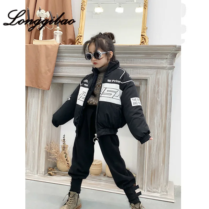 

Girls Cotton-padded Jacket Winter New Korean Version of Children and Boys Short Thick Cotton-padded Joker Handsome Jacket Coat