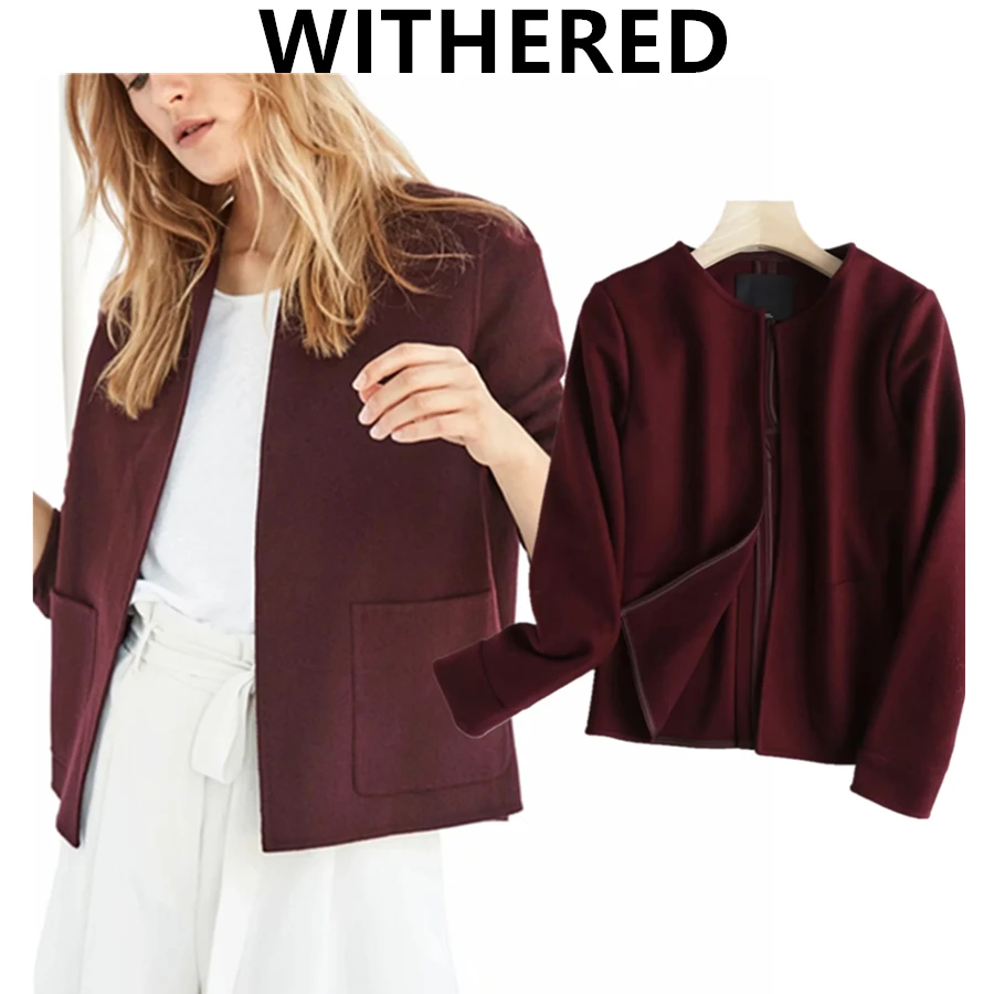 casaco bordo feminino