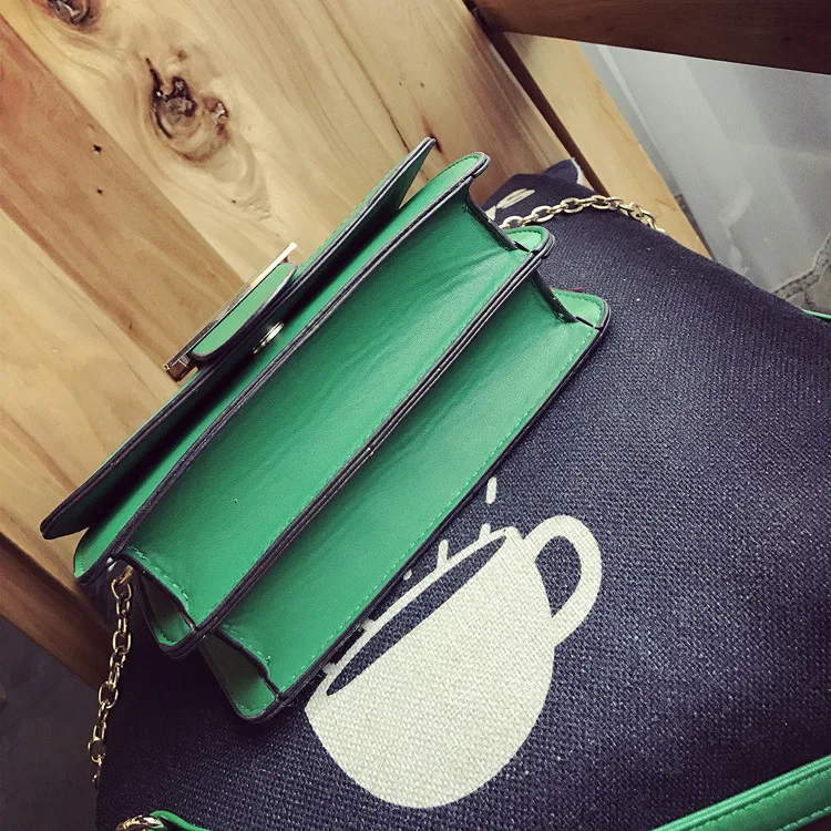 

2019 New Style Magnetic Snap in Belt Decoration Square Sling Bag Light Diamond Sky Shoulder Hand WOMEN'S Bag