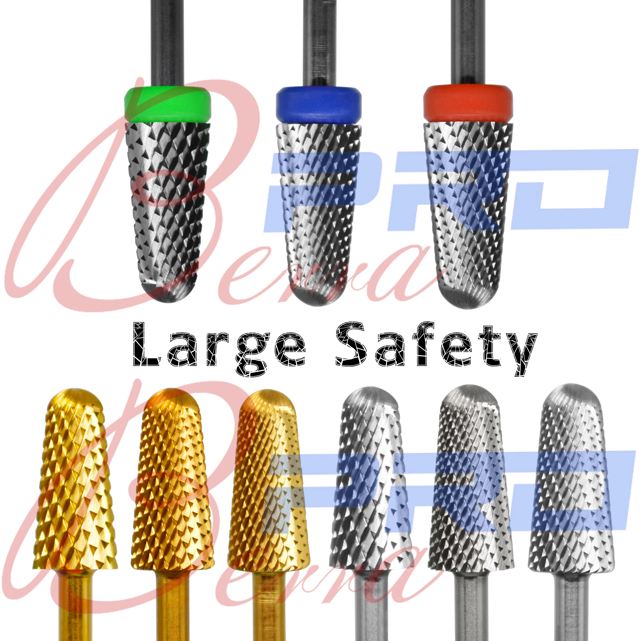 

Proberra 6.6 Large Safety Mushroom Noviciate Gold silver nail drill bit Tungsten steel Carbide Burrs