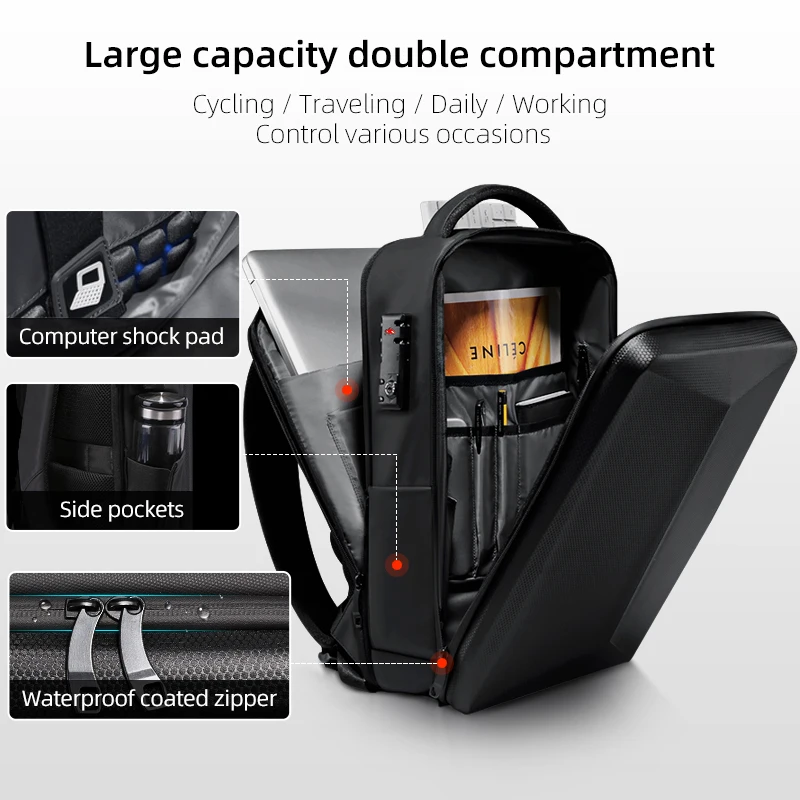 US $45.74 Rowe New Multifunction Backpack Men Fit 156 Inch Laptop Backpacks Fashion Waterproof Travel Backpack AntiThief Male School Bag