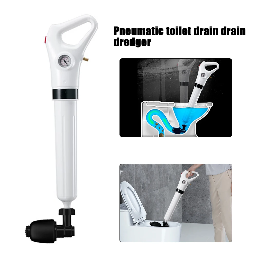 High Pressure Pipe Plunger Drain Cleaner Sewer Sinks Basin Pipeline Clogged Remover Dredger Tools For Bathroom Kitchen Sink | Дом и сад