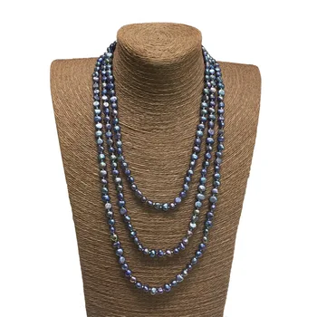 

CN2138 Essential pearl sweater chain necklace in autumn and winter