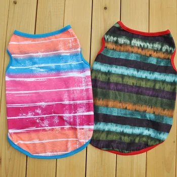 

Color Stripe Cat Dog Clothing & Shoes Pet Products Vest Cat Dog Clothes Teddy Pug Poodle Pomeranian Curly Bichon Corgi Clothing