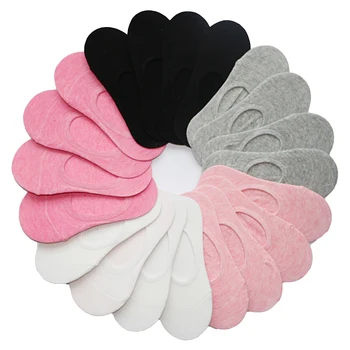 

3Pair Women's No Show Socks Short Solid Color Summer Breathable Boat Socks Anti Slip Female Invisible Socks Women's Slippers