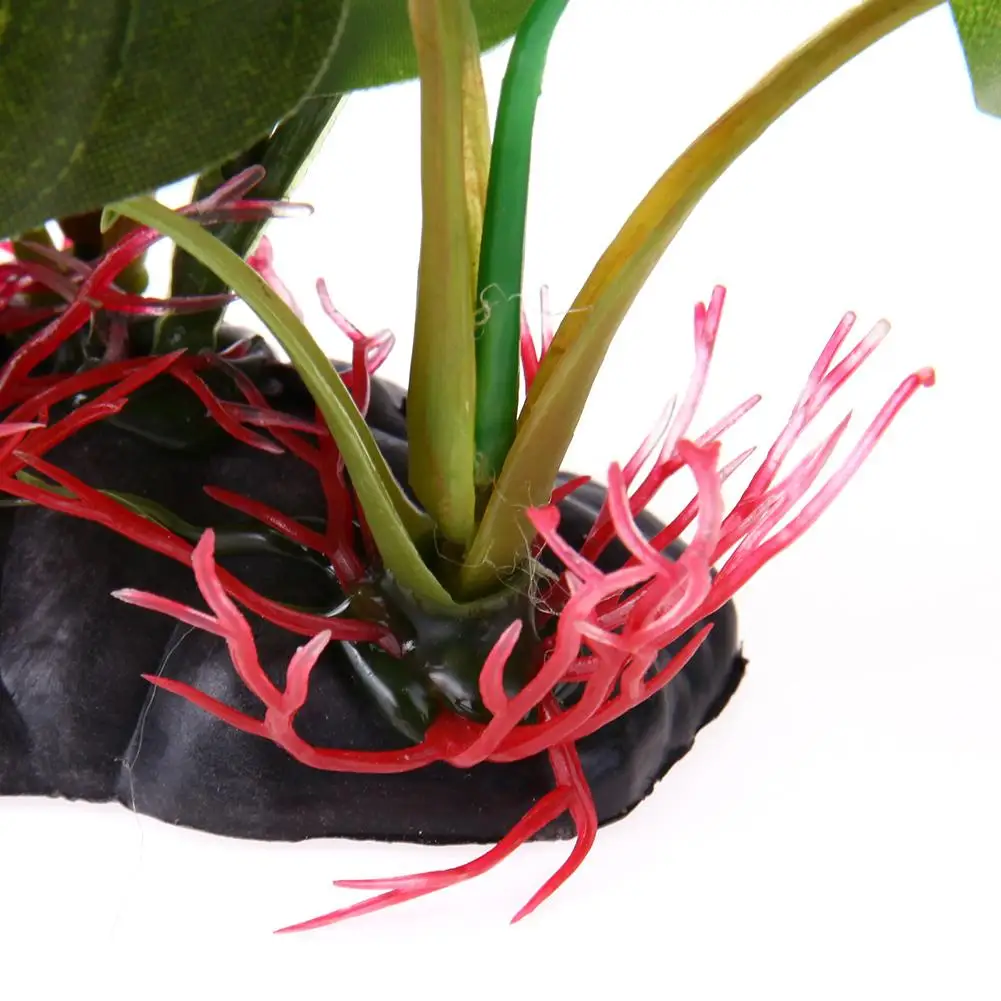 Artificial plants artificial aquarium plants Artificial Underwater Plants Large Leaf Aquatic Plant Aquarium Fish Tank Decoration Water Viewing Plastic Landscape