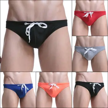 

Men's Boxer Swimwear Beach Drawstring Shorts Swim Trunks Thongs Underwear 3EE