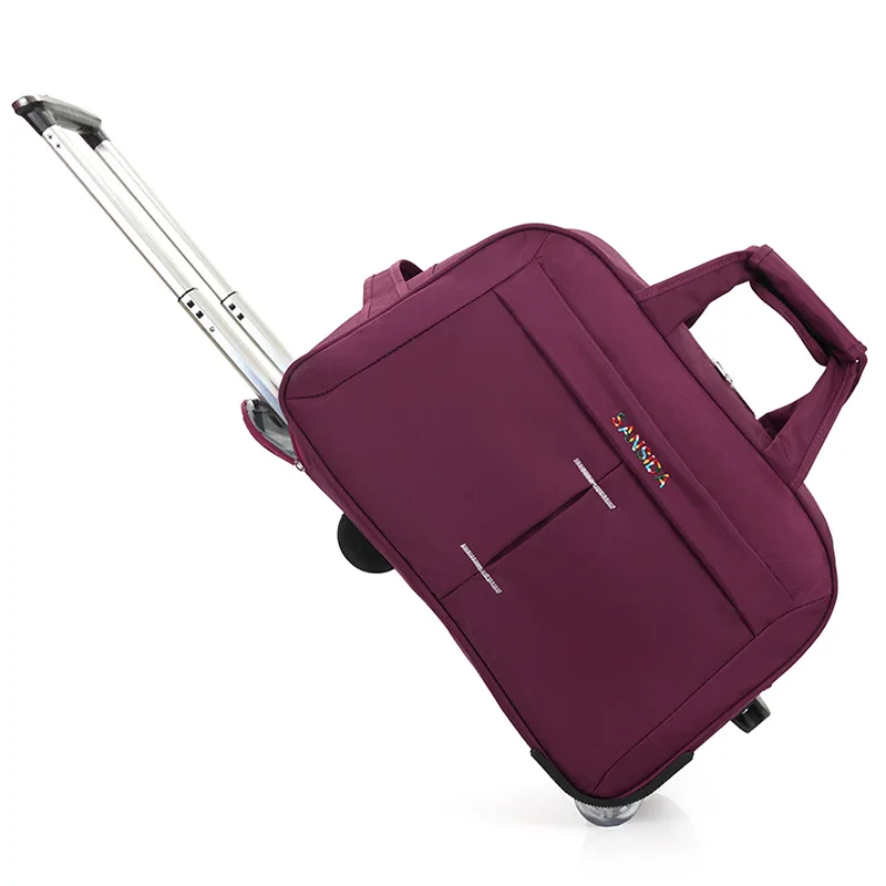 

Wholesale New Style Travel Bag Large Capacity Oxford Cloth Trolley Bag Folding Multi-functional Boarding Bag Men And Women Trave