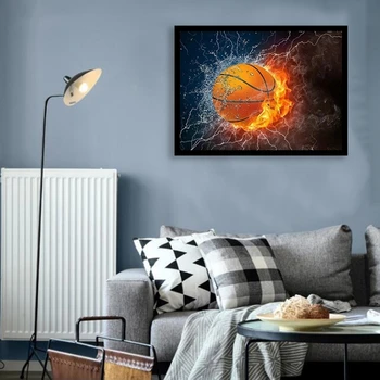 

Digital Painting Cool Basketball Set Rhinestone Living Room Decorative Digital Painting