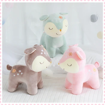 

Cartoon Cute Deer Plush Toys new style Stuffed Animals toy Sika deer Doll birthday xmas gifts 28cm