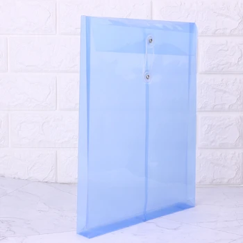 

A4 Office File Bag Button Closure Folder Bag Plastic File Folder Office Supply