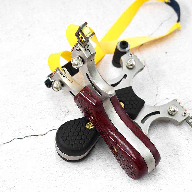 Stainless Steel Slingshot, Outdoor Hunting Catapult, ABS Patch Handle, Flat Rubber Band, Slingshot Accessories