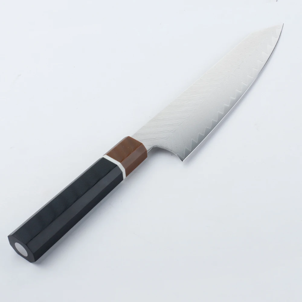SUNNECKO профессиональный 8 ''поварской нож дамасская сталь японский VG10 лезвие кухонные ножи G10 Ручка Дамасская мясная резка фруктов инструмент