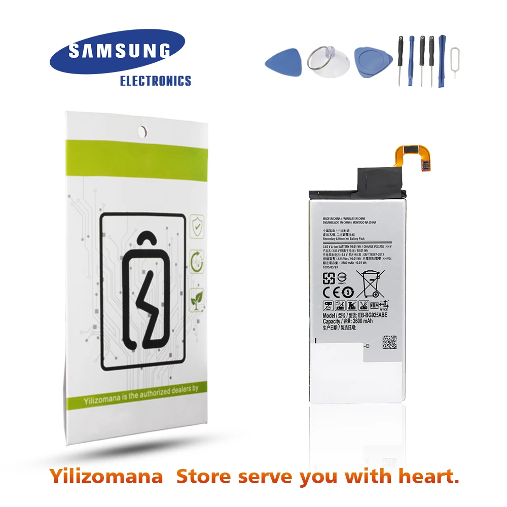 Оригинальный аккумулятор для SAMSUNG G925 2600 мА/ч Samsung Galaxy S6 Edge G925FQ G925A с аккумулятором