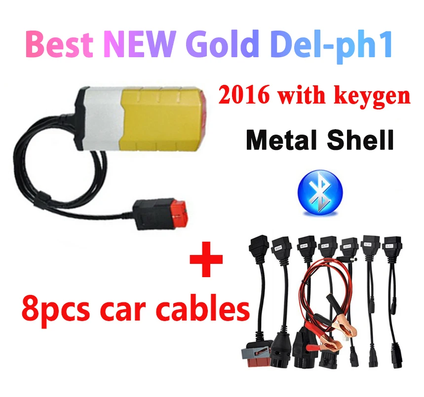 

2020 NEW Arrival Gold VCI OBD2 Scanner tool ds150e cdp with bluetooth for delphi autocom 2016.R0 with keygen obd diagnosis