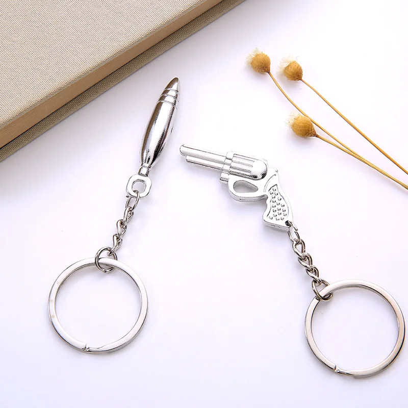 Брелок «цыпленок» пистолет и пули брелоки для пар пули-Стиль оригинальная игрушечная небольшие подарки