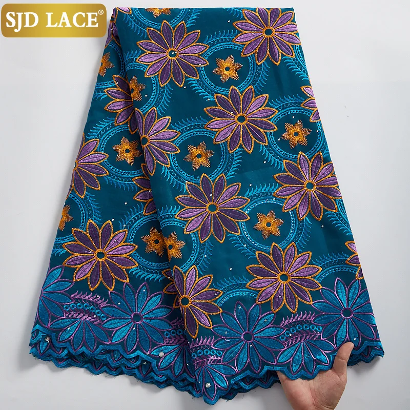 Swiss Voile Lace Switzerland Stones African Nigerian Dry Lace Fabrics Cotton Fabric Sew A2317