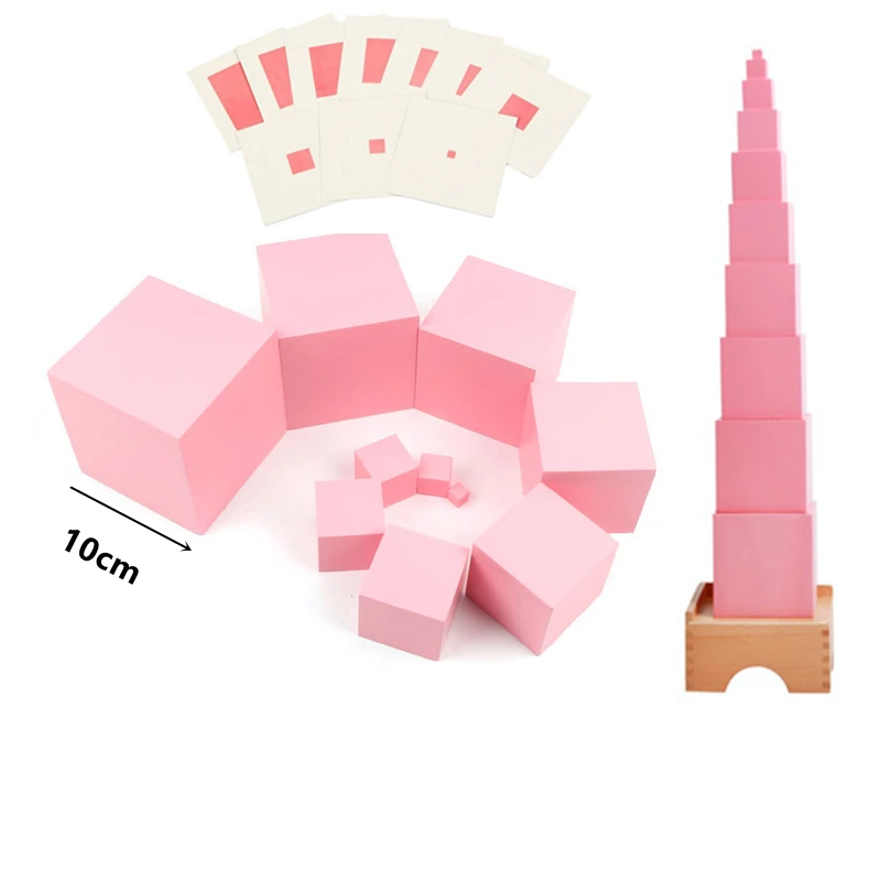 montessori-pink-tower-1-10cm-w-cards-base-wooden-educational-toys-kids-early-learning-tools-sensorials-materials-visual-sense