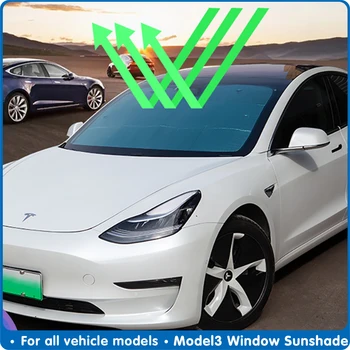 

Window Sunshade Sun Shade For tesla model 3 Visor Windshield Cover Front Rear Car Anti Snow Accessories Ice UV Protected