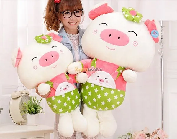 Fancytrader 39'' 100cm  Lovely Giant Plush Stuffed Braces Dressing Pig, Best Gift for Kids Girls,Free Shipping FT50078 (5)