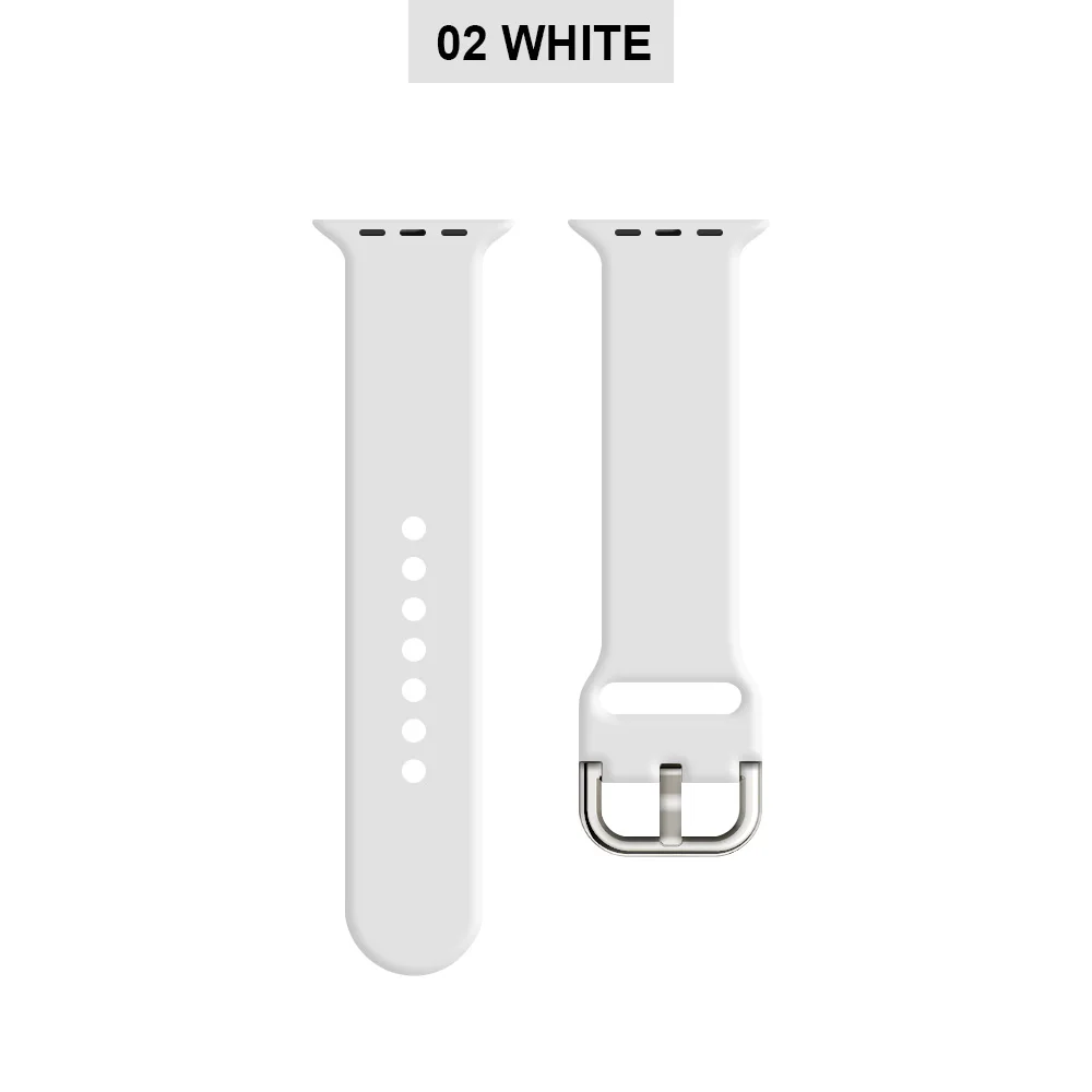 Мягкий силиконовый сменный спортивный ремешок для 38 мм Apple Watch Series1 2 42 мм наручный браслет ремешок для iWatch Sports Edition MU SEN - Цвет ремешка: White