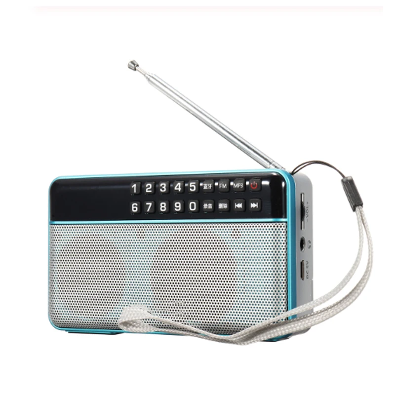 Blue Беспроводной Bluetooth динамик FM/TF/USB Радио Портативный динамик радио Mp3 Воспроизведение звука запись - Цвет: Blue