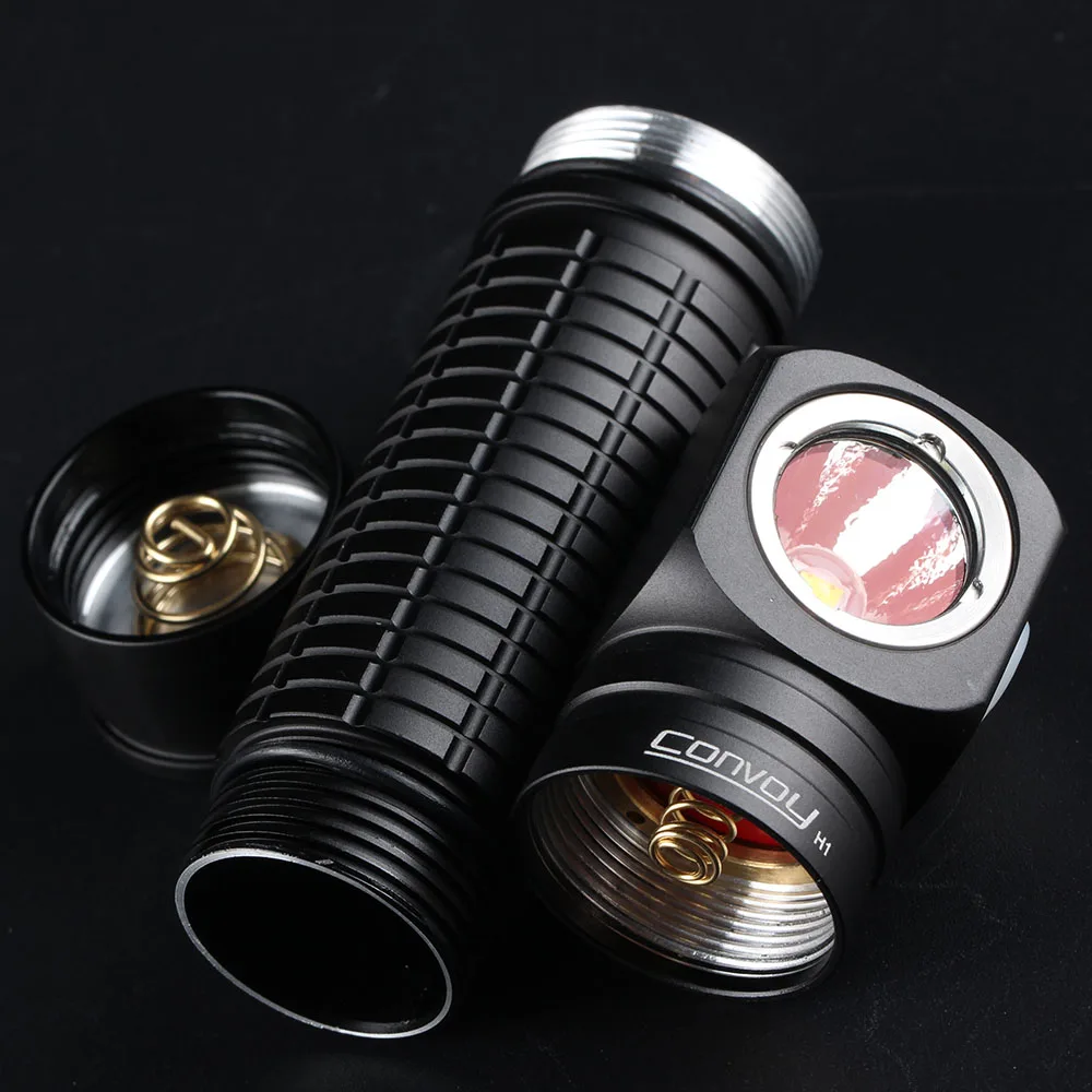 Convoy H1 Headlamps CREE XML2 1046LM Angle Flashlight HeadLights by 18650 Battery for Camping,Hiking,Hunting,Walking